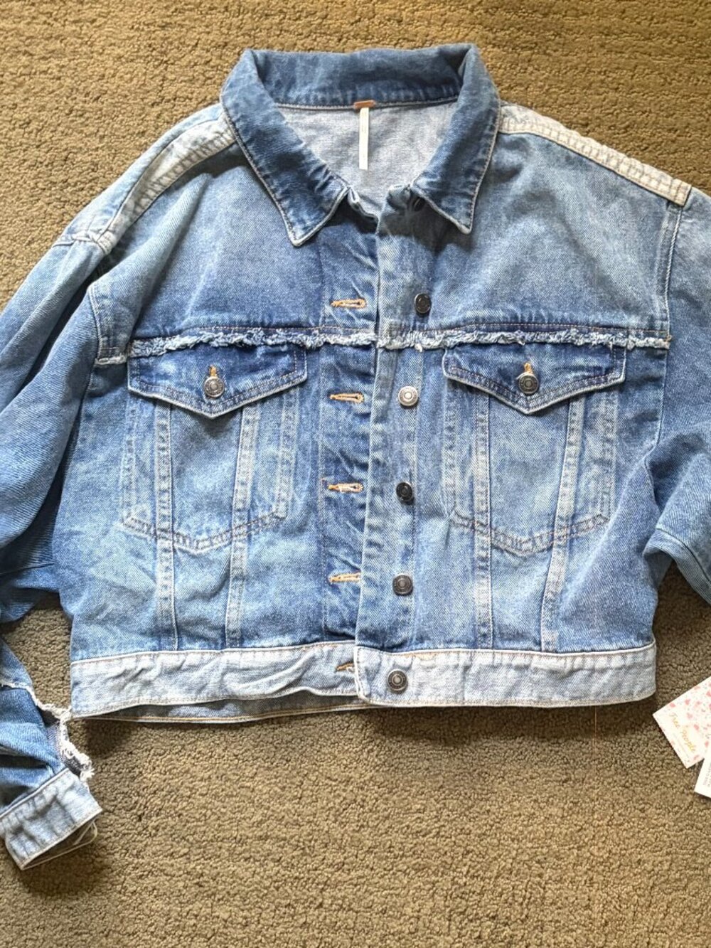 Free People Women's Jean Jacket Size L